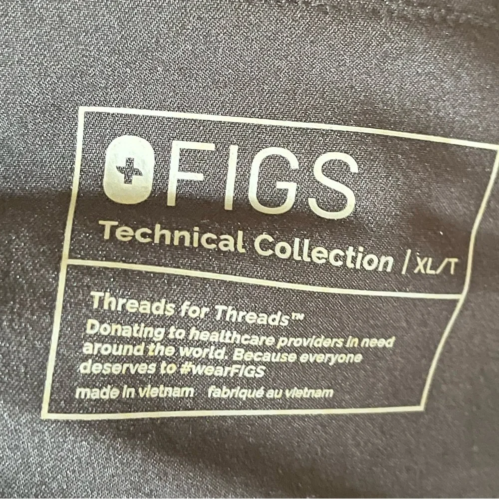 FIGS Tansen Jogger Scrub Pants Black Size XL/T